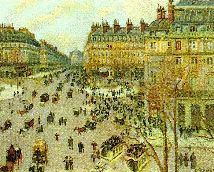 Camille Pissarro avenue de l, opera Norge oil painting art